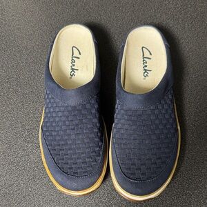 Clarks Women’s Dark Blue Slip-Ons